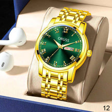 Load image into Gallery viewer, Mens Quartz Watches Brand Luxury Casual Fashion Men's Watch For Gifts Breathable Stainless Steel Waterproof Luminous Wristwatch
