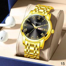 Load image into Gallery viewer, Mens Quartz Watches Brand Luxury Casual Fashion Men's Watch For Gifts Breathable Stainless Steel Waterproof Luminous Wristwatch