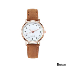 Load image into Gallery viewer, Fashion Women Watch Casual Leather Belt Watches Simple Ladies' Small Dial Quartz Clock Dress Wristwatches
