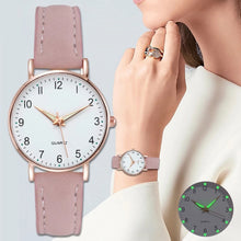 Load image into Gallery viewer, Fashion Women Watch Casual Leather Belt Watches Simple Ladies' Small Dial Quartz Clock Dress Wristwatches