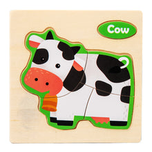 Load image into Gallery viewer, Baby Wooden Toys 3D Puzzle Cartoon Animal Vehicle Wood Puzzle Game Intelligence Jigsaw Puzzle Educational Toys for Children