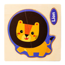 Load image into Gallery viewer, Baby Wooden Toys 3D Puzzle Cartoon Animal Vehicle Wood Puzzle Game Intelligence Jigsaw Puzzle Educational Toys for Children