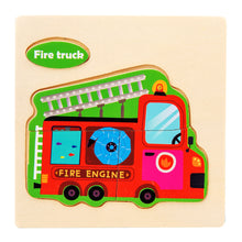 Load image into Gallery viewer, Baby Wooden Toys 3D Puzzle Cartoon Animal Vehicle Wood Puzzle Game Intelligence Jigsaw Puzzle Educational Toys for Children
