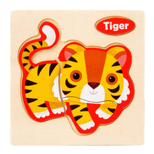 Load image into Gallery viewer, Baby Wooden Toys 3D Puzzle Cartoon Animal Vehicle Wood Puzzle Game Intelligence Jigsaw Puzzle Educational Toys for Children