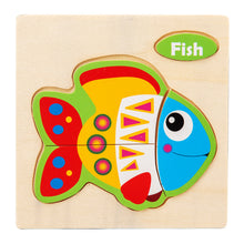 Load image into Gallery viewer, Baby Wooden Toys 3D Puzzle Cartoon Animal Vehicle Wood Puzzle Game Intelligence Jigsaw Puzzle Educational Toys for Children