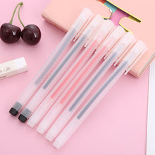 Load image into Gallery viewer, Gel Pen Transparent Frosted Gel Pen 0.5mm Full Needle Tube Carbon Office Pen Black Red Blue Exam Brush Pen Stationery