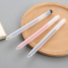 Load image into Gallery viewer, Gel Pen Transparent Frosted Gel Pen 0.5mm Full Needle Tube Carbon Office Pen Black Red Blue Exam Brush Pen Stationery