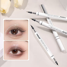 Load image into Gallery viewer, Double Head Eyeliner Liquid Pen Fast Drying Durable Long Lasting Ultra Fine Waterproof Oil Proof Silkworm Laying Pen Cosmetics