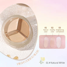 Load image into Gallery viewer, Round Tri-color Concealer Cover Dark Circles Acne Marks Facial Spots Brighten Concealer Plate Concealer Repair Foundation Cream