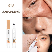 Load image into Gallery viewer, Natural Simulation Freckle Pen Color Rendering Waterproof Soft Brown Long Lasting Waterproof Dot Spot Pen Makeup Cosmetics