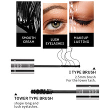 Load image into Gallery viewer, Non-smudge Waterproof Thin Eye Black Slim Thick Curling Quick Drying Long Lasting Double-ended Eye Mascara Makeup Cosmetic