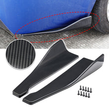 Load image into Gallery viewer, Universal 2Pcs Car Front Rear Bumper Strip Lip Carbon Fiber Car Winglets Side Skirt Extension Cover Spoiler Diffuser Splitter Scratch Protector