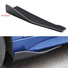 Load image into Gallery viewer, Universal 2Pcs Car Front Rear Bumper Strip Lip Carbon Fiber Car Winglets Side Skirt Extension Cover Spoiler Diffuser Splitter Scratch Protector