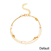 Load image into Gallery viewer, Double Layer Pearl Anklet Fashion Creative Alloy Ankle Chain Beaded Foot Jewelry Accessory for Women