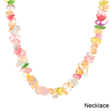 Load image into Gallery viewer, Irregular Colorful Crushed Stone Crystal Necklace Bracelet Fashion Sweet Clavicle Chain Necklace Bracelet Jewelry for Women