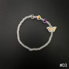 Load image into Gallery viewer, Colorful Butterfly Crystal Beaded Bracelet Adjustable Fashion Versatile Bracelet Hand Jewelry Accessory
