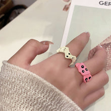 Load image into Gallery viewer, Colorful Drop Glaze Enamel Ring Irregular Versatile Alloy Ring Sweet Geometric Ring Jewelry Accessory