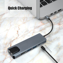 Load image into Gallery viewer, TC15 Type-c Docking Station Five-in-one Network Card Usb-c Hub Laptop
