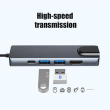 Load image into Gallery viewer, TC15 Type-c Docking Station Five-in-one Network Card Usb-c Hub Laptop
