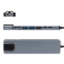 Load image into Gallery viewer, TC19 Type-c Docking Station Five-in-one Network Card Usb-c Hub Laptop