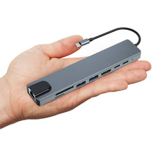 Load image into Gallery viewer, TC19 Type-c Docking Station Five-in-one Network Card Usb-c Hub Laptop