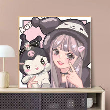 Load image into Gallery viewer, 30*30cm DIY Diamond Painting Kit Kuromi and Girl Mosaic Picture Crafts Art Hobby Pixel Painting Home Decor Girlfriend Gift Valentine's Day