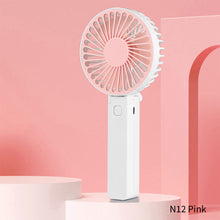 Load image into Gallery viewer, Handheld Mini Fan Portable Desktop USB Charging Fan 3 Speeds Adujustable Summer Cooling Fan for Home Outdoor