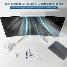 Load image into Gallery viewer, USB Chargeable Screen Hanging Fan Vertical Dual-Use Fan Mini Infinitely Adjustable Wind Chiller Adjustable Angle Office Usb Fan