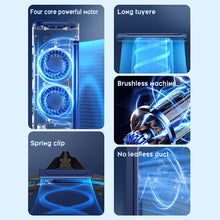 Load image into Gallery viewer, USB Chargeable Screen Hanging Fan Vertical Dual-Use Fan Mini Infinitely Adjustable Wind Chiller Adjustable Angle Office Usb Fan