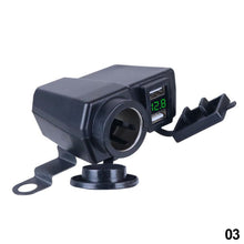 Load image into Gallery viewer, 12V-24V 5V 4.2A Motorcycle Dual USB Cigarette Lighter Socket Power Portable Waterproof Motorbike Charger Accessories
