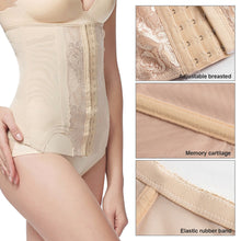 Load image into Gallery viewer, Breathable Slimming Girdle With Hook Bone Adjustable Women Waist Trainer Corset Shapewear Tummy Control Body Shaper