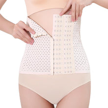 Load image into Gallery viewer, Girdle Belt With Hook Steel Bone Waist Trainer Slimming Corset Women Body Shaper For Tummy Control Shapewear 28cm Width