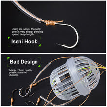 Load image into Gallery viewer, 1PCS Water Monster Bomb Hook Set With 6 Isene Hooks Silver Carp Bighead Fishing Group Outdoor Cage Basket Feeding Frame Fish Bleach Fishing Gear Small Accessories