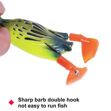 Load image into Gallery viewer, Surface System Floating Propeller Rotating Simulation Duck Fishing Bait 11G 9.5CM Rubber 3D Eyes Artificial Double Hook Bait Luya Soft Bait