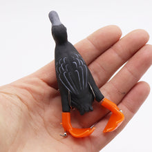 Load image into Gallery viewer, Surface System Floating Propeller Rotating Simulation Duck Fishing Bait 11G 9.5CM Rubber 3D Eyes Artificial Double Hook Bait Luya Soft Bait