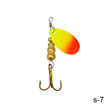 Load image into Gallery viewer, Composite Glitter Metal Hand Piece Three Hook Fishing Hook Mandarin Fish Salmon Colorful Bionic Luya Bait Fishing Accessories