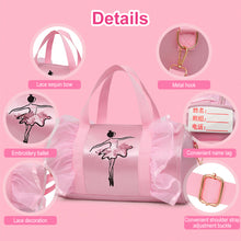 Load image into Gallery viewer, Children's Dance Shoulder Bag Latin Ballet Yoga Sports Bag Lace Style Princess Wind Large Capacity Glitter Handbag Dance Equipment