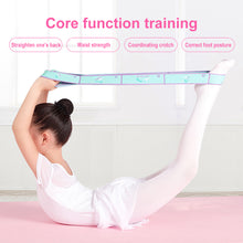 Load image into Gallery viewer, Multifunctional Dance Yoga Pilates Aids With Dance Correction Elastic Band Training Band Segmented Asana Tension Band Back Stretching Resistance Band For Beginners