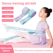 Load image into Gallery viewer, Multifunctional Dance Yoga Pilates Aids With Dance Correction Elastic Band Training Band Segmented Asana Tension Band Back Stretching Resistance Band For Beginners