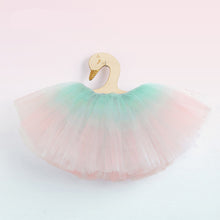 Load image into Gallery viewer, Girl's Fluffy Four-Layer Soft Yarn Short Skirt Gradual Change Elastic Belt Ballerina Half Skirt Training Suit Dance Costume
