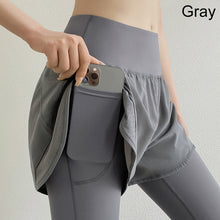 Load image into Gallery viewer, Fake Two-Piece High Waist Buttock Lifting Abdominal Yoga Pants With Pocket Gym Pilates Jogging Sports Training Women's Tight Sweatpants