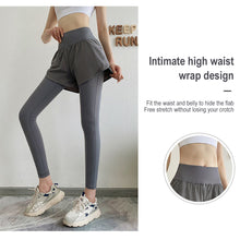 Load image into Gallery viewer, Fake Two-Piece High Waist Buttock Lifting Abdominal Yoga Pants With Pocket Gym Pilates Jogging Sports Training Women's Tight Sweatpants