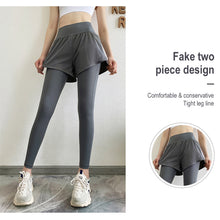 Load image into Gallery viewer, Fake Two-Piece High Waist Buttock Lifting Abdominal Yoga Pants With Pocket Gym Pilates Jogging Sports Training Women's Tight Sweatpants