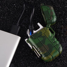 Load image into Gallery viewer, USB Lighter Outdoor Windproof Plasma Flameless Lighter Camping Waterproof Retractable Electric Double Arc Type-C Rechargeable