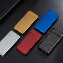 Load image into Gallery viewer, USB Rechargeable Lighter Men Electric Lighter Plasma Dual ARC Windproof Flameless Lighter For Gift Touch Sensor Lighter