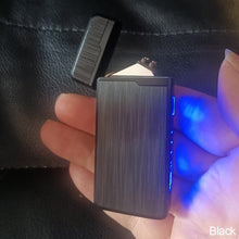 Load image into Gallery viewer, USB Rechargeable Lighter Men Electric Lighter Plasma Dual ARC Windproof Flameless Lighter For Gift Touch Sensor Lighter