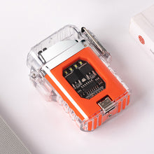 Load image into Gallery viewer, USB Rechargeable Lighters Waterproof Lighter Windproof Lighter Electric Flashlight Transparent Plasma ARC Outdoor Camping Gift