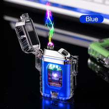Load image into Gallery viewer, USB Rechargeable Lighters Waterproof Lighter Windproof Lighter Electric Flashlight Transparent Plasma ARC Outdoor Camping Gift