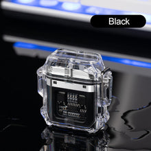 Load image into Gallery viewer, Outdoor Camping Waterproof Lighter USB Rechargeable Lighters Windproof Lighter Electric Flashlight Transparent Plasma ARC