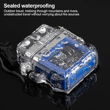 Load image into Gallery viewer, Outdoor Camping Waterproof Lighter USB Rechargeable Lighters Windproof Lighter Electric Flashlight Transparent Plasma ARC